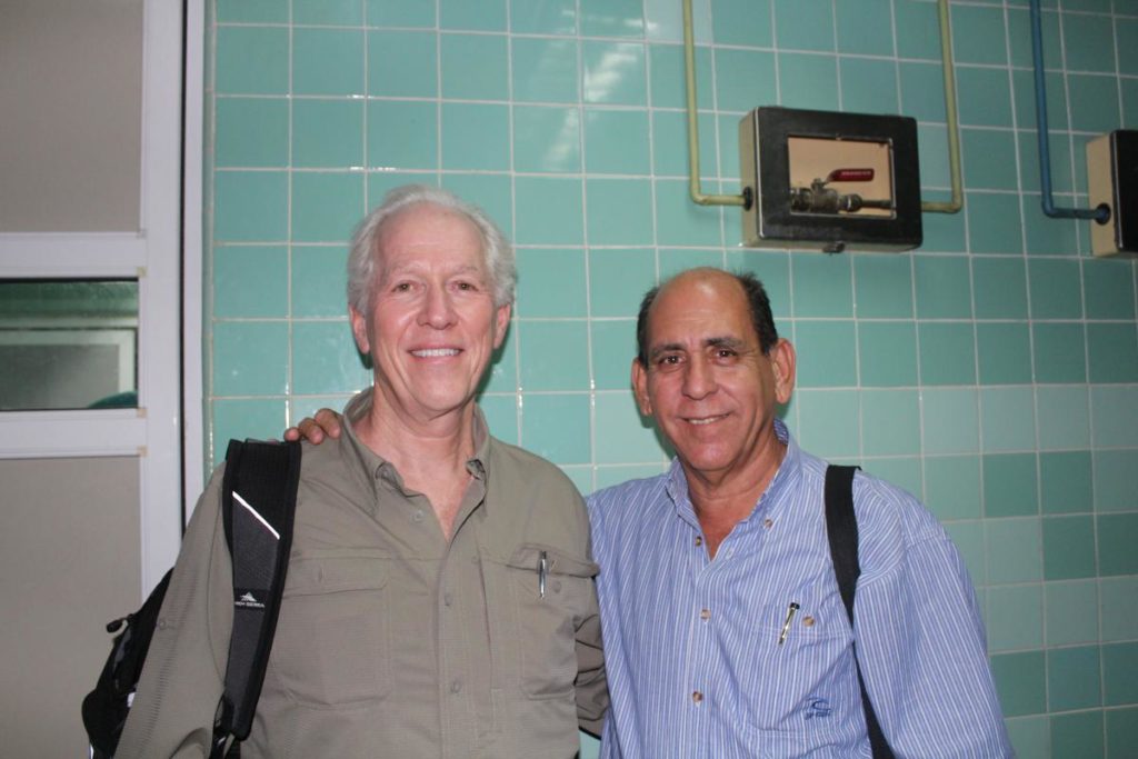 Dr. Larry Nichter and Dr. Leonardo Atienza-Lois at the hospital in Cienfuegos.